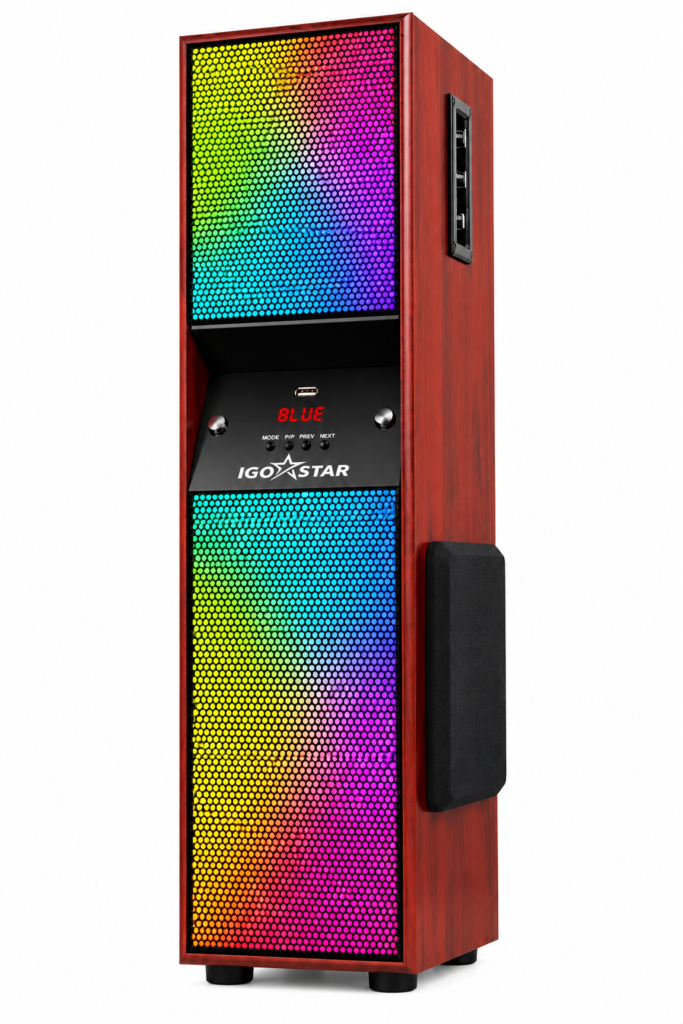 IGO STAR IG-2506 80W Bluetooth Tower Speaker – 6 Inch Woofer + 4 Inch Speaker